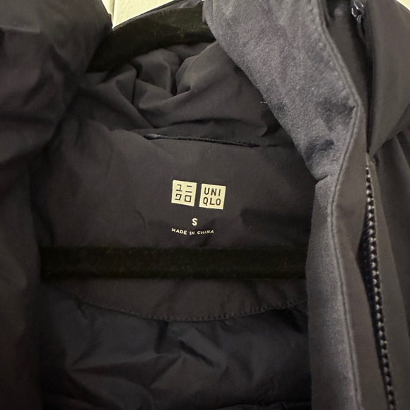 Uniqlo ultra warm hybrid down long coat navy small - Picture 10 of 10